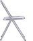 ISL Furnishings The Lux Modern Acrylic-Like Folding Chair 2, Transparent/Silver